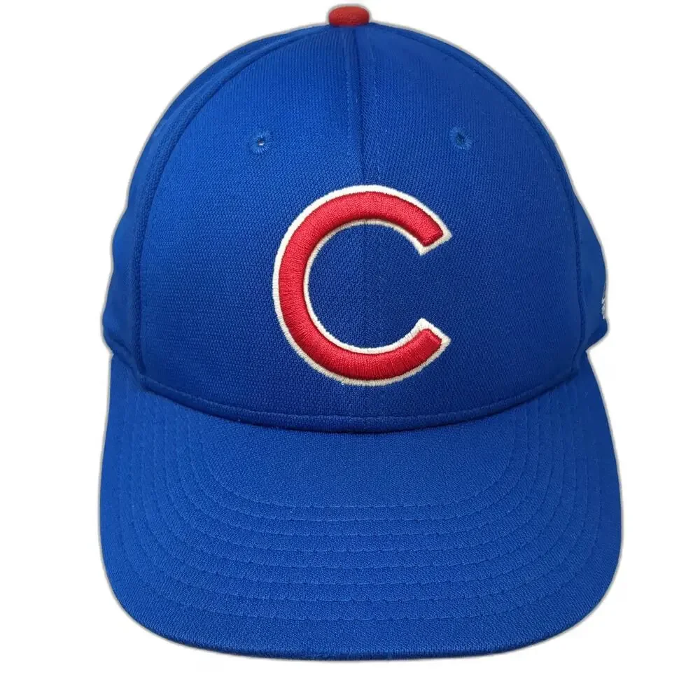 OC Sports Baseball Cap Blue XL MLB Chicago Cubs Performance Mesh Stretch Hat
